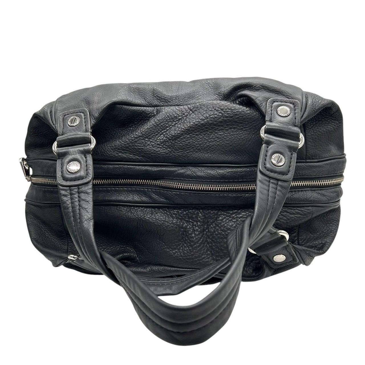 美品 マークバイマークジェイコブス Dr.Q Groovee グルービー ハンドバッグ ボストンバッグ レザー 本革 ブラック 黒 シルバー金具 肩掛け ワンショルダー 大容量 通勤 通学 鞄 カバン s57 Y2K 00s vintage