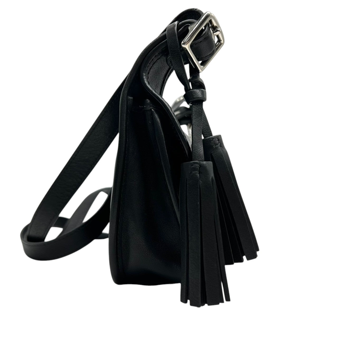 美品 コーチ COACH レガシー アーカイバル ランブラー 19925 ショルダーバッグ 斜め掛け可 レザー 本革 ダブルターンロック タッセル フリンジ 黒 ブラック オールドコーチ Y2K 00s vintage archive s46