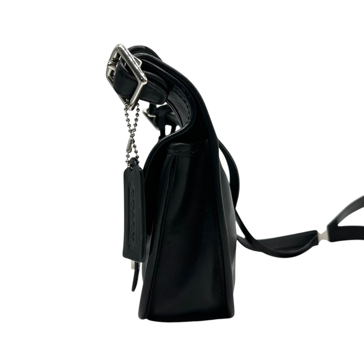 美品 コーチ COACH レガシー アーカイバル ランブラー 19925 ショルダーバッグ 斜め掛け可 レザー 本革 ダブルターンロック タッセル フリンジ 黒 ブラック オールドコーチ Y2K 00s vintage archive s46