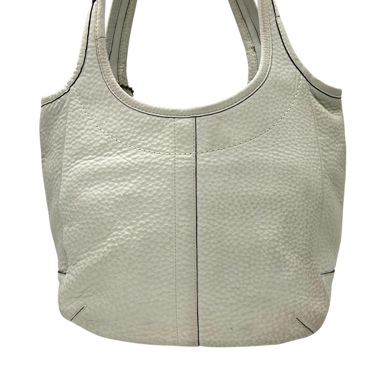 美品 コーチ COACH エルゴ 11615 トートバッグ ショルダーバッグ レザー 本革 ホワイト 白 アイボリー レガシーストライプ 裏地 肩掛け ワンショルダー 軽量 シボ革 上品 レディース 鞄 カバン 通勤 通学 s46