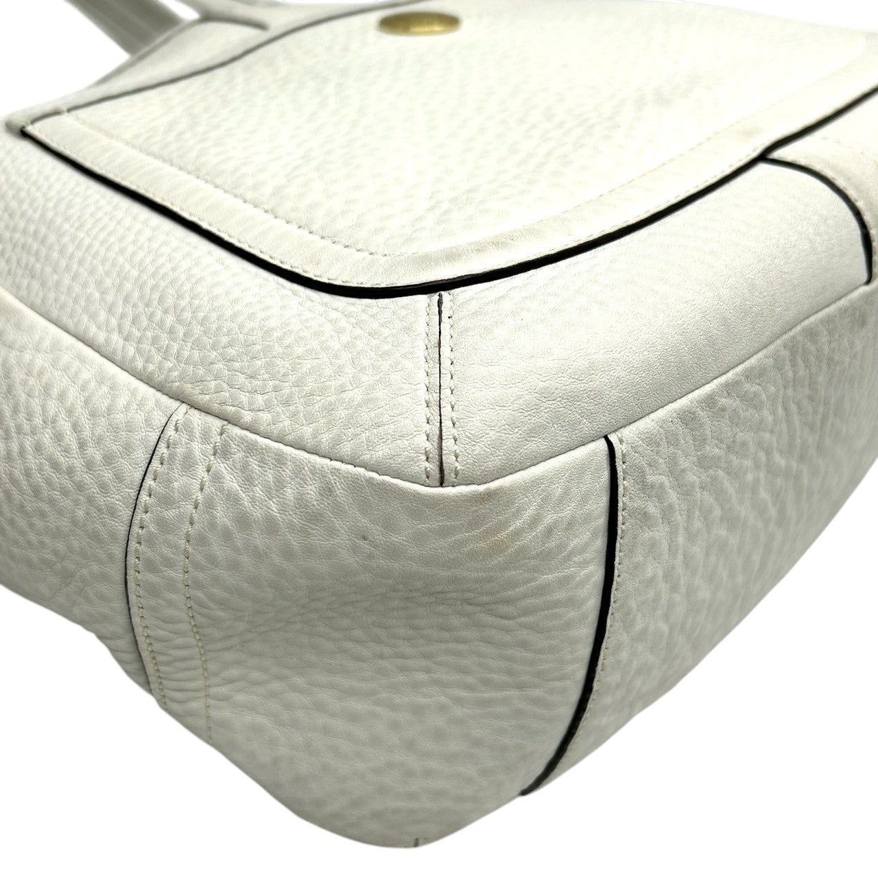 美品 コーチ COACH エルゴ 11615 トートバッグ ショルダーバッグ レザー 本革 ホワイト 白 アイボリー レガシーストライプ 裏地 肩掛け ワンショルダー 軽量 シボ革 上品 レディース 鞄 カバン 通勤 通学 s46