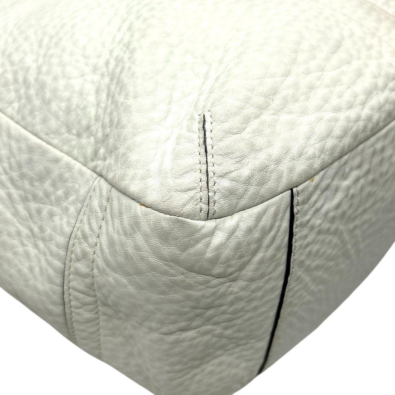 美品 コーチ COACH エルゴ 11615 トートバッグ ショルダーバッグ レザー 本革 ホワイト 白 アイボリー レガシーストライプ 裏地 肩掛け ワンショルダー 軽量 シボ革 上品 レディース 鞄 カバン 通勤 通学 s46