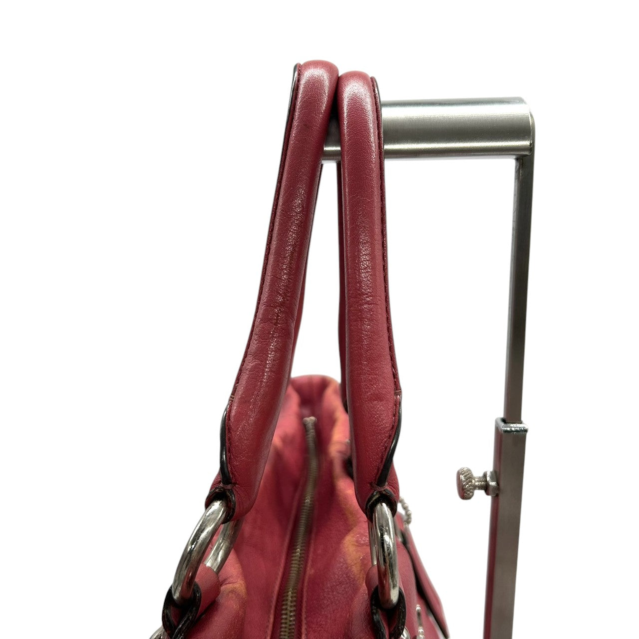 コーチ COACH アシュレイ Ashley F15444 2WAY ショルダーバッグ ハンドバッグ トートバッグ 斜め掛け可 レザー 本革 ピンク ローズ シルバー金具 筆記体ロゴ レディース 肩掛け ワンショルダー 華やか フェミニン 鞄 カバン s46