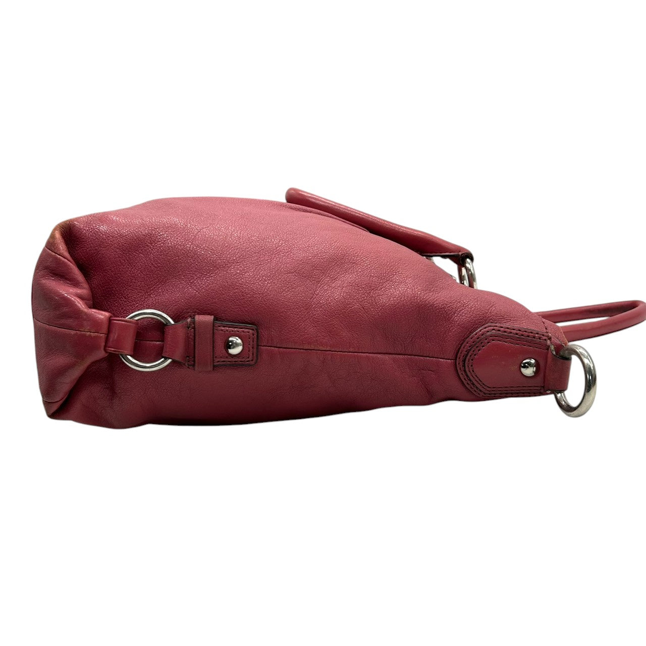 コーチ COACH アシュレイ Ashley F15444 2WAY ショルダーバッグ ハンドバッグ トートバッグ 斜め掛け可 レザー 本革 ピンク ローズ シルバー金具 筆記体ロゴ レディース 肩掛け ワンショルダー 華やか フェミニン 鞄 カバン s46