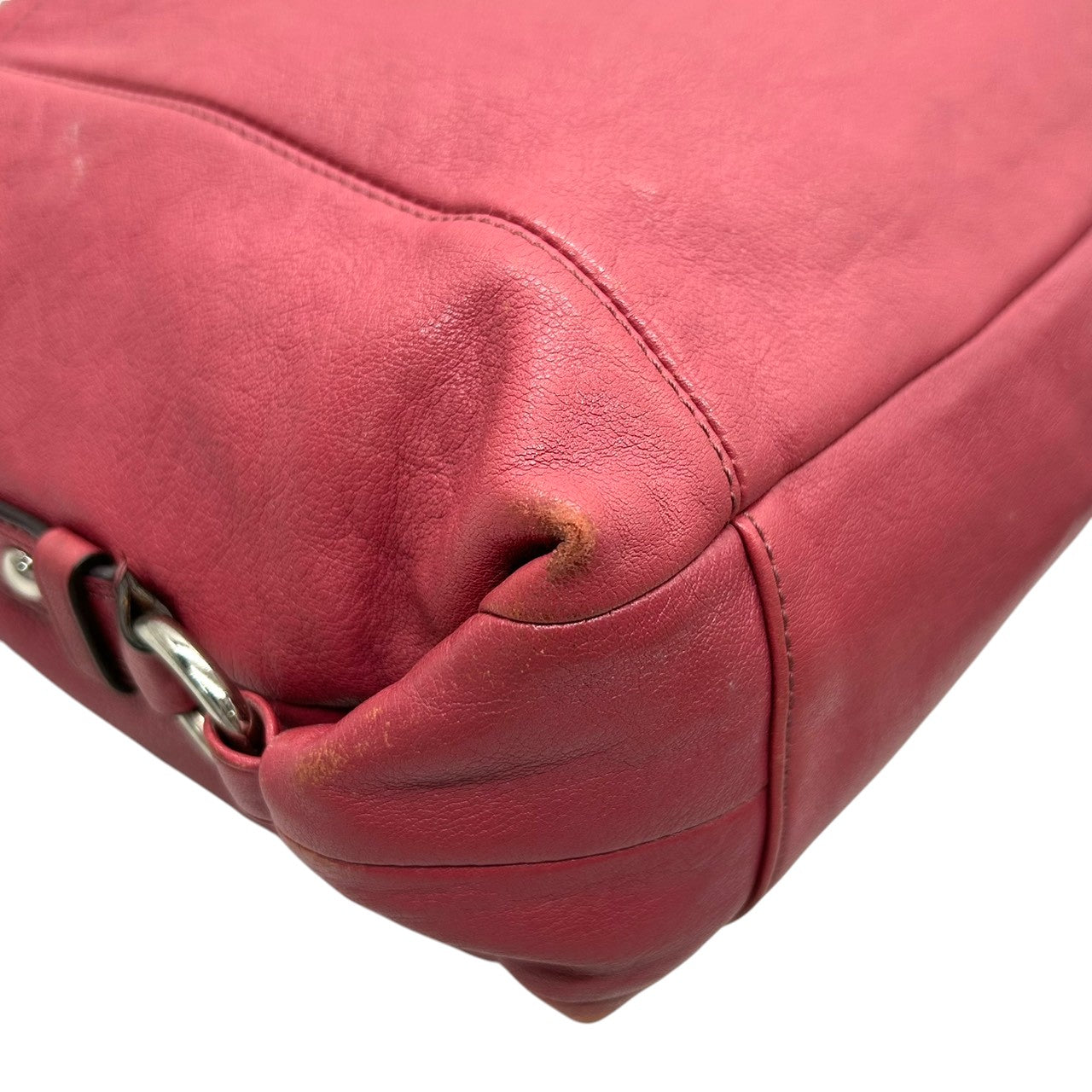 コーチ COACH アシュレイ Ashley F15444 2WAY ショルダーバッグ ハンドバッグ トートバッグ 斜め掛け可 レザー 本革 ピンク ローズ シルバー金具 筆記体ロゴ レディース 肩掛け ワンショルダー 華やか フェミニン 鞄 カバン s46