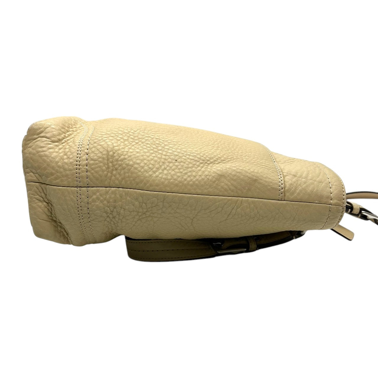 美品 コーチ COACH ブリーカー F13089 トートバッグ ショルダーバッグ レザー 本革 ベージュ クリーム アイボリー 肩掛け ワンショルダー A4収納可 シンプル エレガント バックル レディース 通勤 通学 鞄 カバン U7