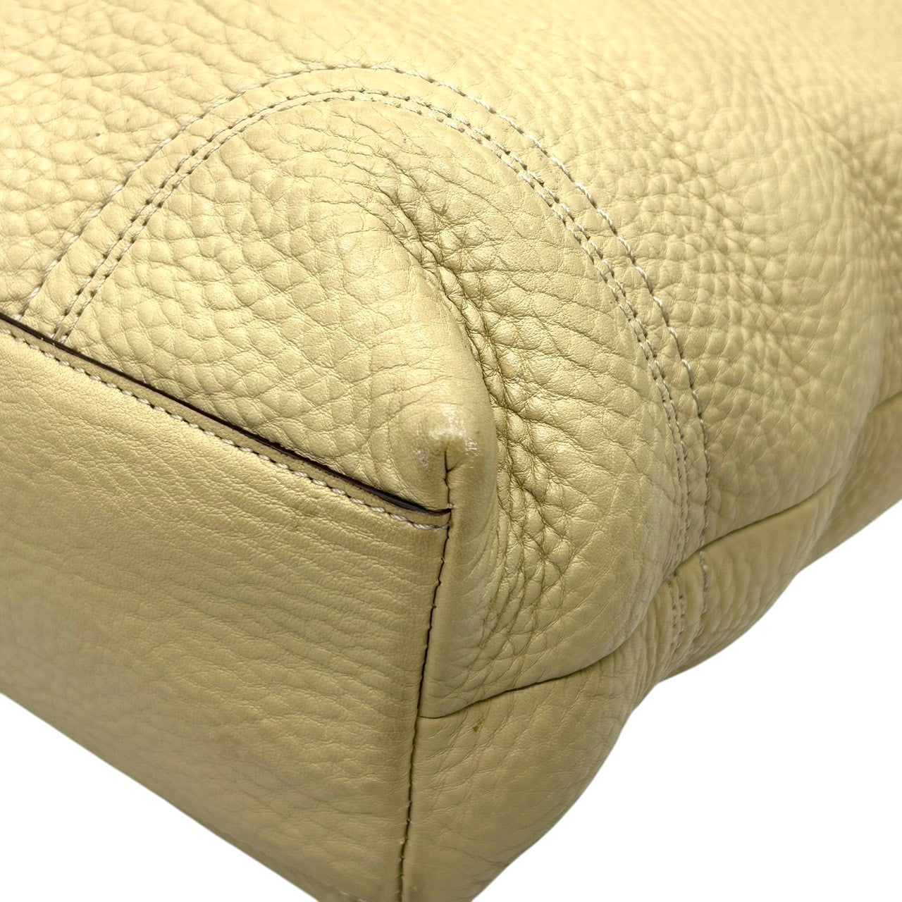 美品 コーチ COACH ブリーカー F13089 トートバッグ ショルダーバッグ レザー 本革 ベージュ クリーム アイボリー 肩掛け ワンショルダー A4収納可 シンプル エレガント バックル レディース 通勤 通学 鞄 カバン U7