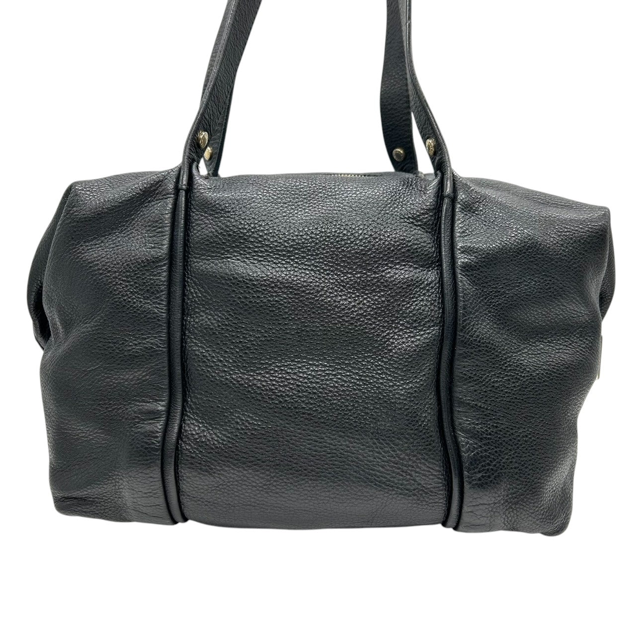 フルラ FURLA レザー ハンドバッグ トートバッグ ショルダーバッグ 本革 シボ革 シュリンクレザー ブラック 黒 シルバー金具 ロゴ シンプル ベーシック レディース 肩掛け マチ広 収納力 鞄 カバン 通勤 通学 s38