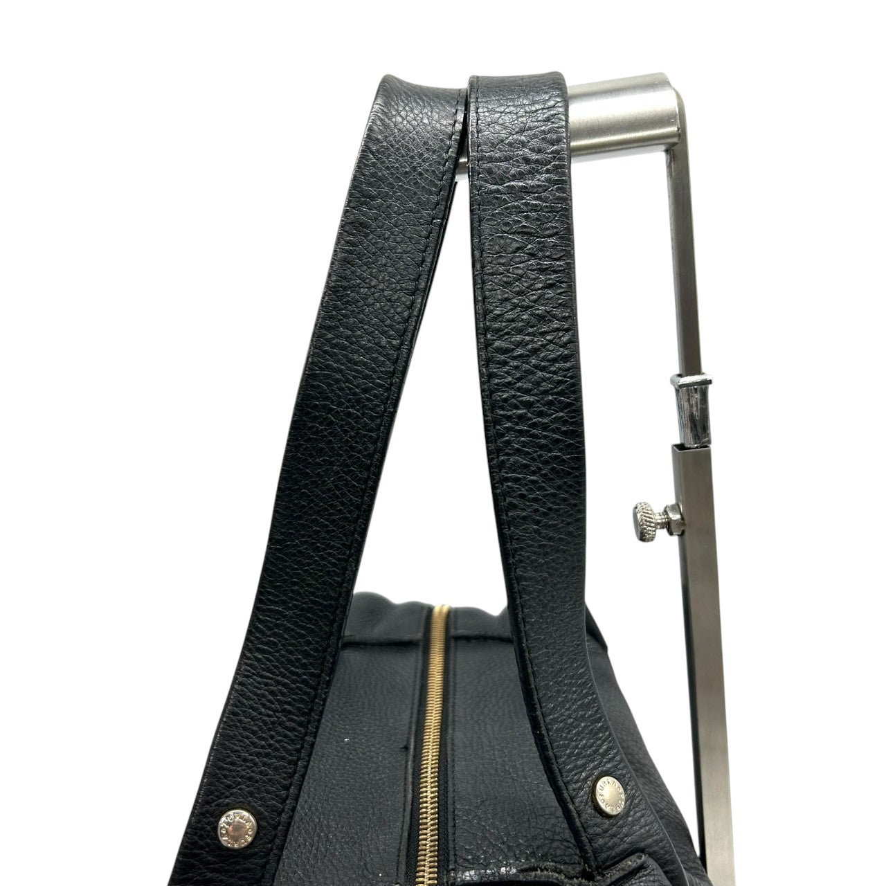 フルラ FURLA レザー ハンドバッグ トートバッグ ショルダーバッグ 本革 シボ革 シュリンクレザー ブラック 黒 シルバー金具 ロゴ シンプル ベーシック レディース 肩掛け マチ広 収納力 鞄 カバン 通勤 通学 s38