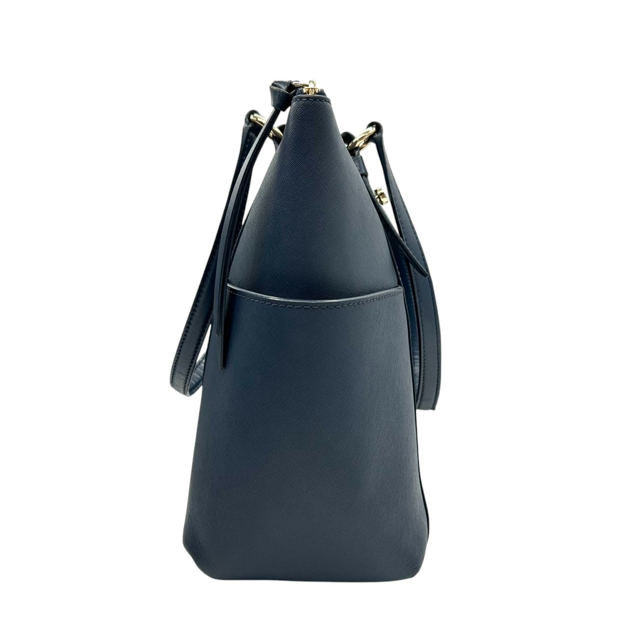 マイケルコース MICHAEL KORS トートバッグ ショルダーバッグ 肩掛け PVC サフィアーノ調 ネイビー 紺 MKロゴ チャーム タッセル A4収納可 大容量 通勤 通学 ビジネス シンプル 機能的 レディース 鞄 カバン s38