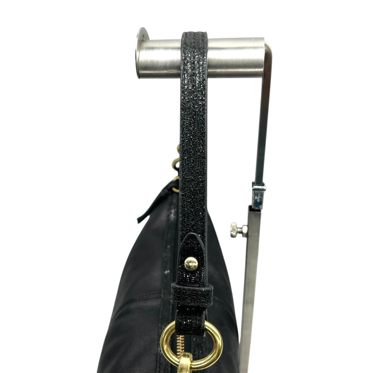 【美品】コーチ COACH ショルダーバッグ ワンショルダー ホーボー 2WAY 斜め掛け可 F21967 レザー 本革 ブラック 黒 ゴールド金具 レディース 通勤 通学 シンプル エレガント s74