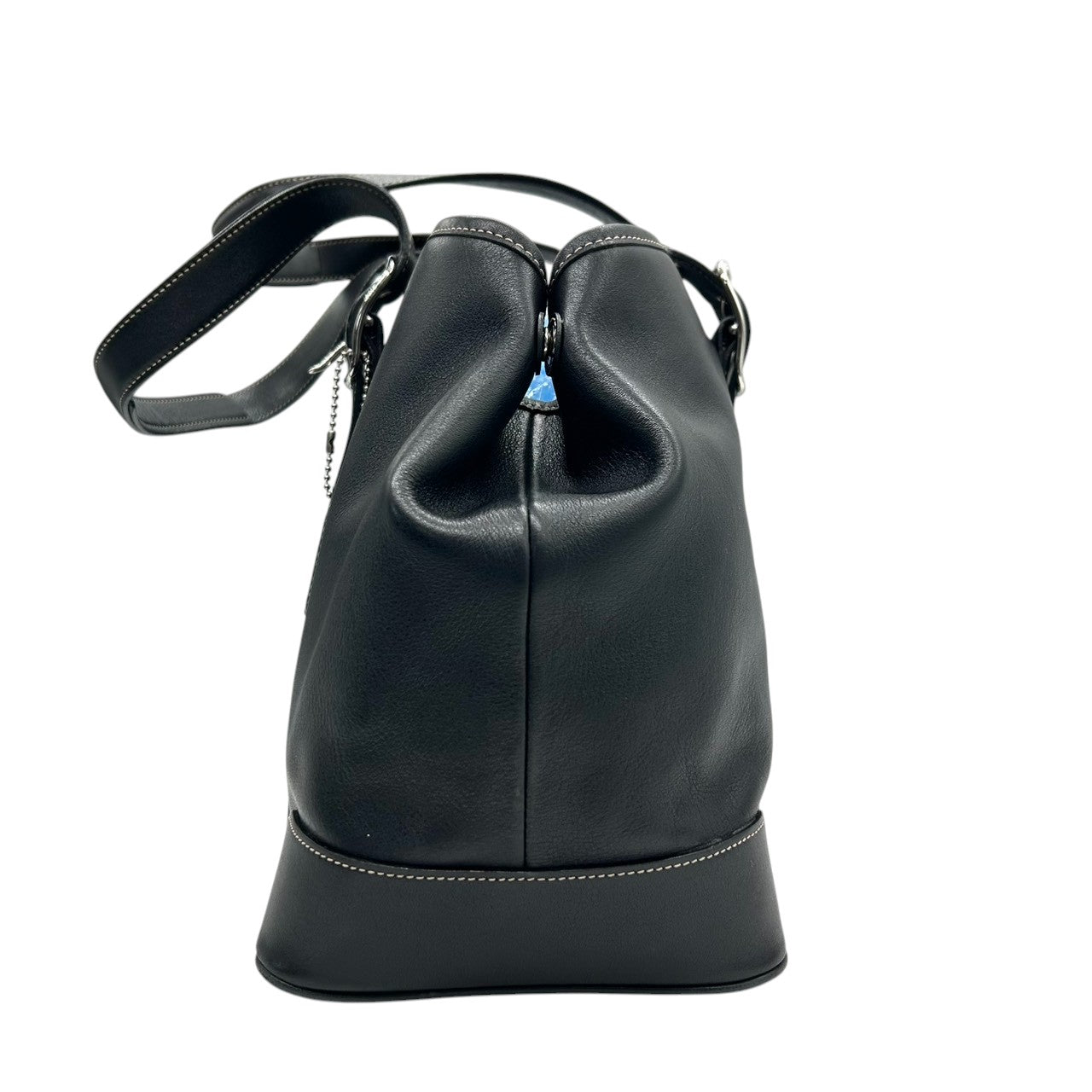 【未使用級/美品】コーチ COACH トートバッグ ハンドバッグ レザー 本革 ブラック 黒 7582 シルバー金具 ステッチ 大容量 A4収納可 ビジネス カジュアル 通勤 通学 レディース メンズ ユニセックス s74