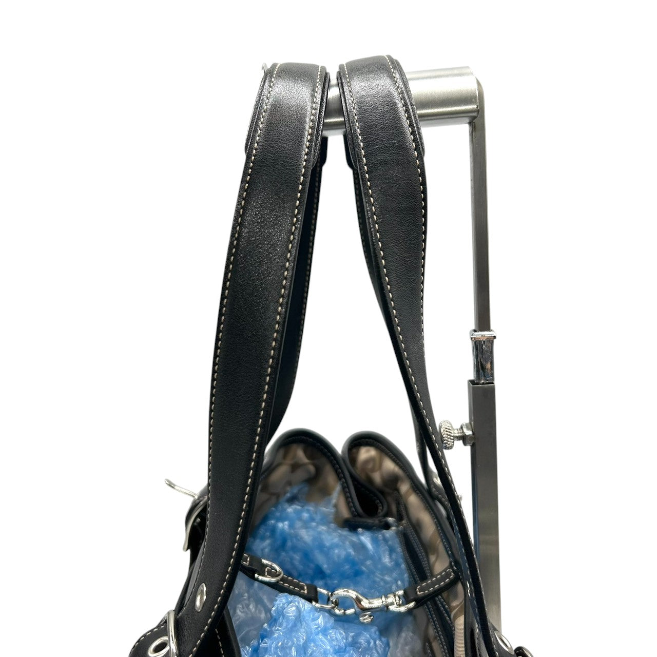 【未使用級/美品】コーチ COACH トートバッグ ハンドバッグ レザー 本革 ブラック 黒 7582 シルバー金具 ステッチ 大容量 A4収納可 ビジネス カジュアル 通勤 通学 レディース メンズ ユニセックス s74