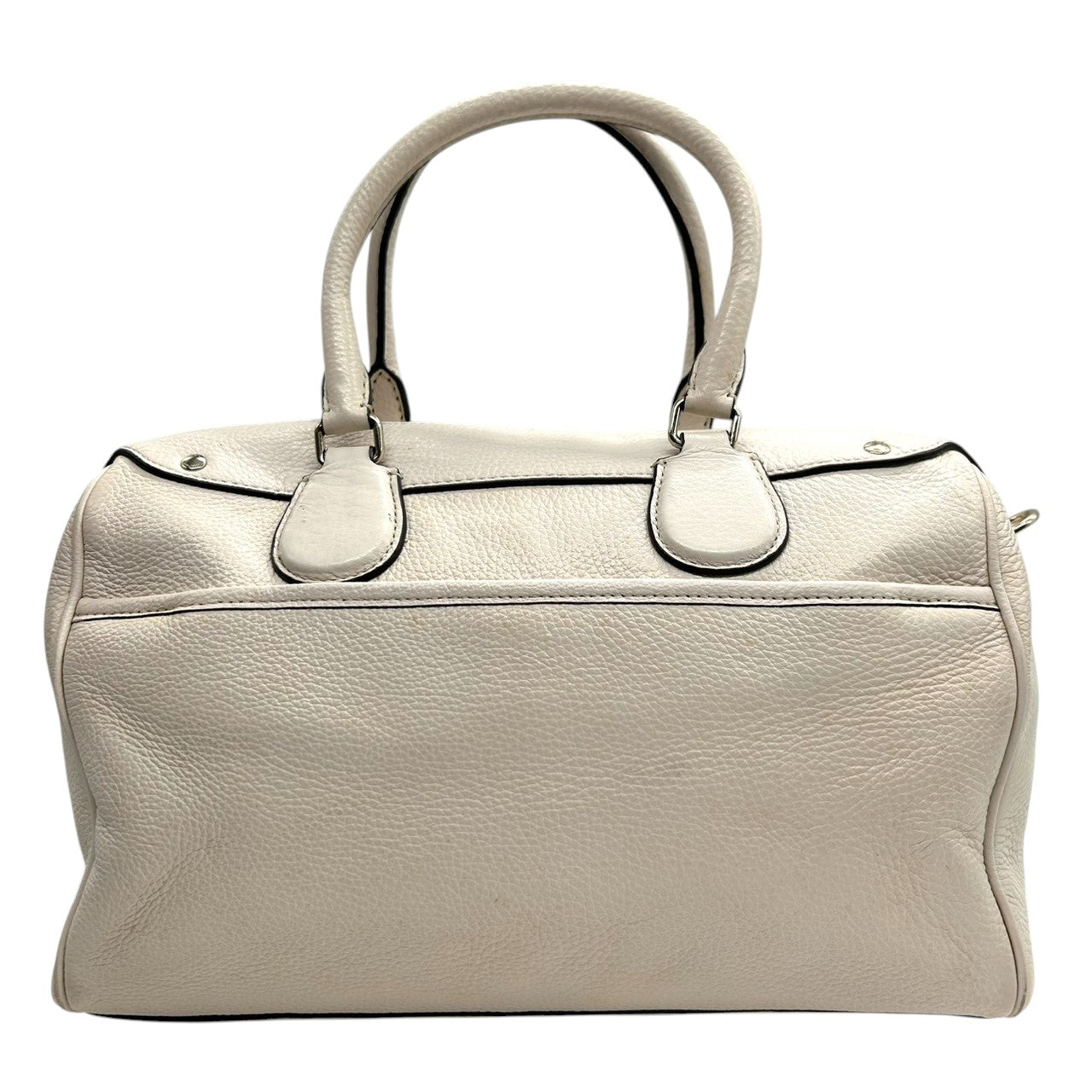 【美品】コーチ COACH ベネット ミニサッチェル 2WAY ハンドバッグ ショルダーバッグ 斜め掛け可 ミニボストン ペブルレザー 本革 オフホワイト 白 F36672 レディース エレガント フェミニン s12