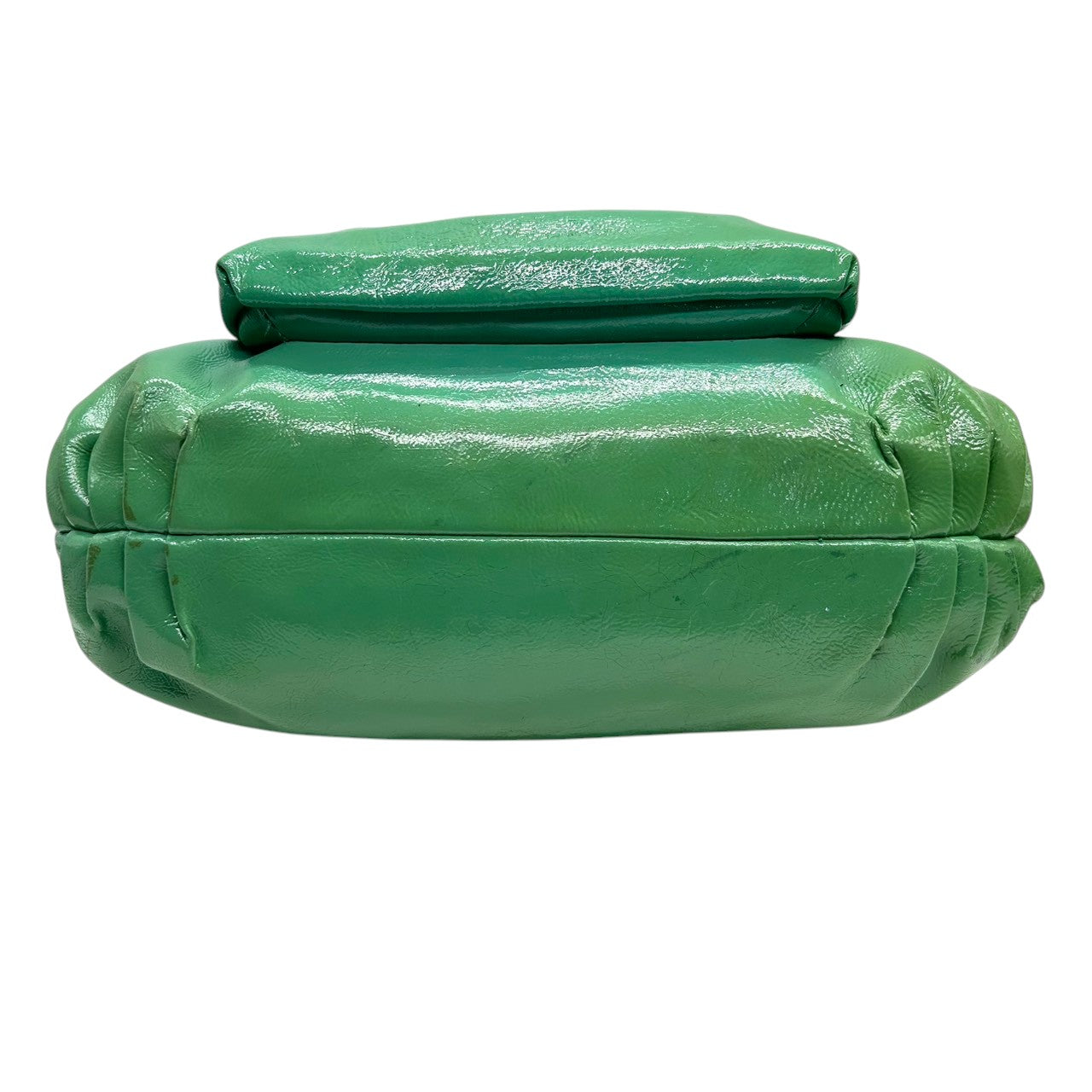 コーチ COACH ポピー パテントレザー 2WAY ショルダーバッグ ワンショルダー ハンドバッグ 13852 エナメル グリーン ラメ チャーム付き 斜め掛け可 レディース ポップ 個性的 s12