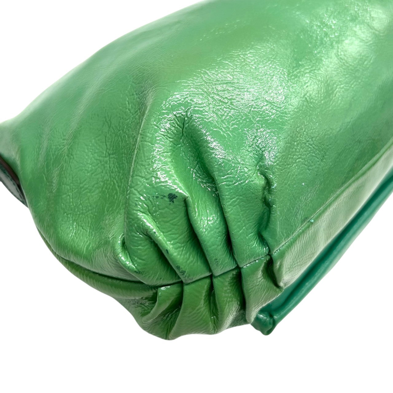 コーチ COACH ポピー パテントレザー 2WAY ショルダーバッグ ワンショルダー ハンドバッグ 13852 エナメル グリーン ラメ チャーム付き 斜め掛け可 レディース ポップ 個性的 s12