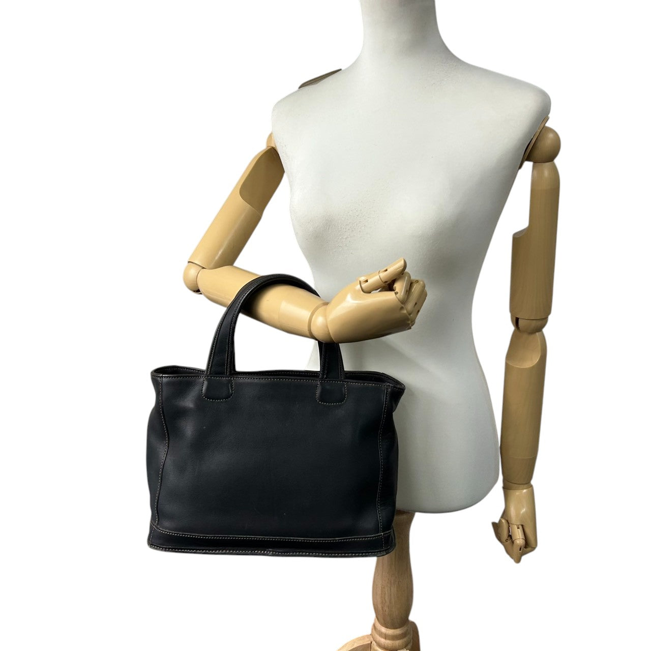 美品 希少 オールドコーチ OLD COACH 9303 USA製 トートバッグ ハンドバッグ レザー 本革 グラブタンレザー ブラック 黒 アメリカ製 ビンテージ クラシック レトロ ミニトート ランチトート レディース メンズ ユニセックス 鞄 s12