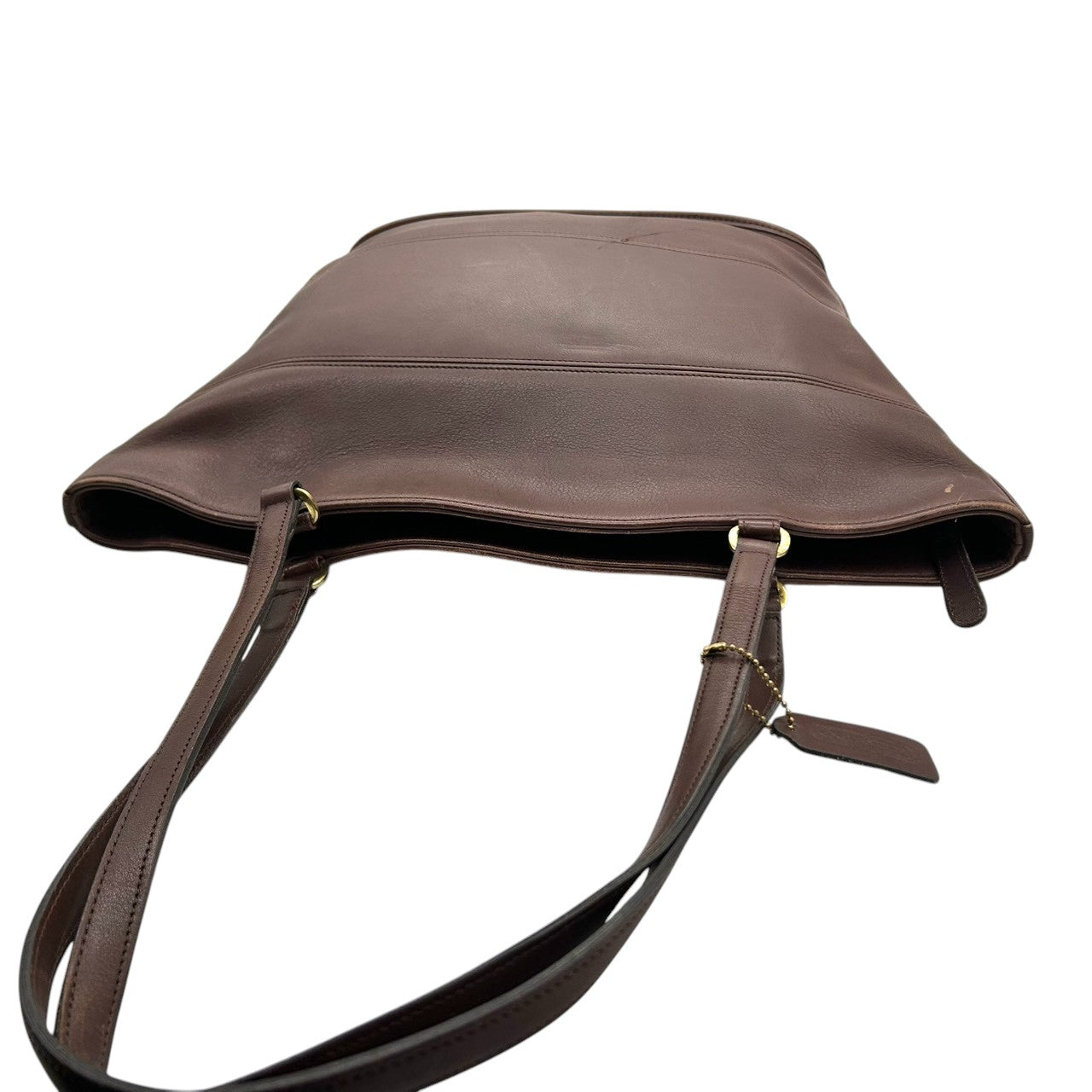 コーチ COACH オールドコーチ OLD COACH 9094 USA製 トートバッグ ショルダーバッグ 肩掛け A4収納可 大容量 レザー 本革 グラブタンレザー ダークブラウン こげ茶 マホガニー アメリカ製 ビンテージ メンズ レディース s56