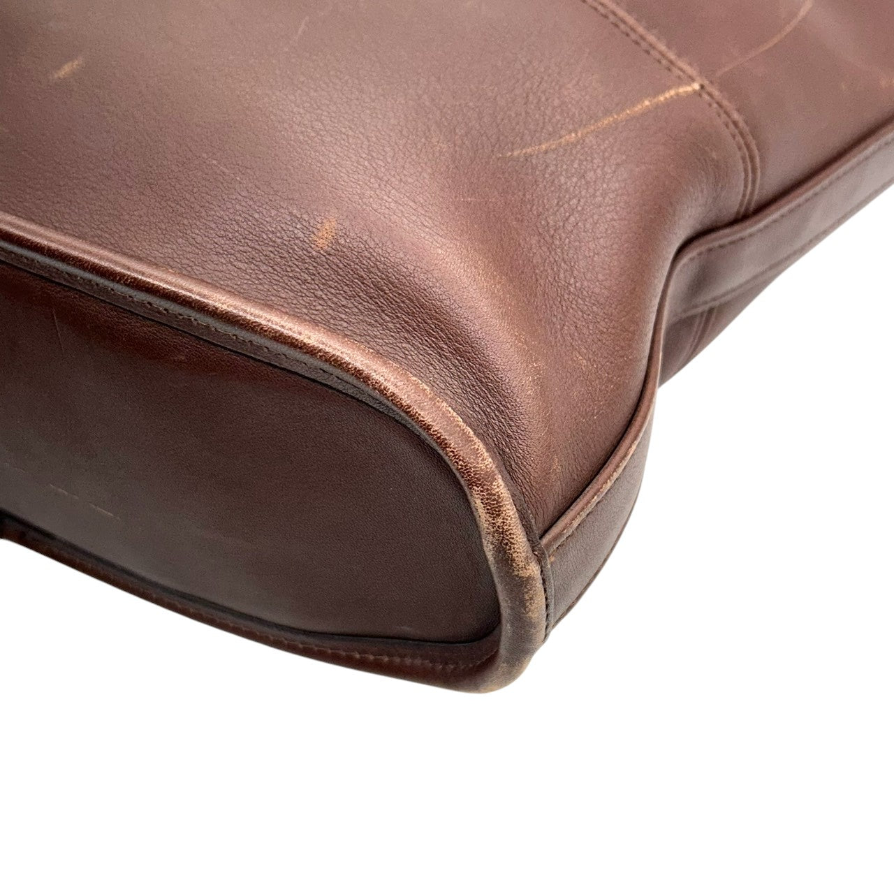 コーチ COACH オールドコーチ OLD COACH 9094 USA製 トートバッグ ショルダーバッグ 肩掛け A4収納可 大容量 レザー 本革 グラブタンレザー ダークブラウン こげ茶 マホガニー アメリカ製 ビンテージ メンズ レディース s56