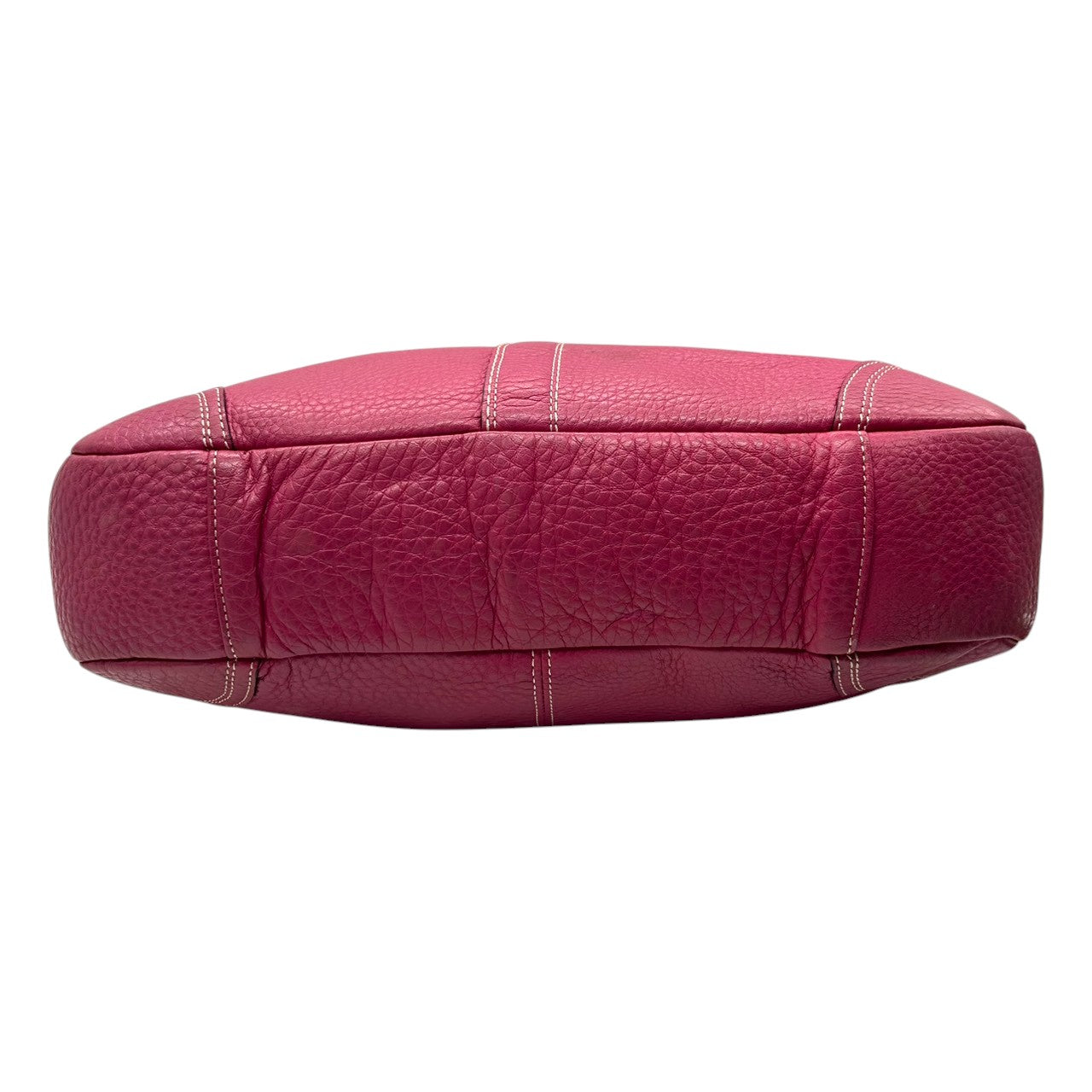 美品 コーチ COACH パーカー レザー ホーボー F13956 ショルダーバッグ ワンショルダー 本革 ピンク パープル フューシャ ターンロック シルバー金具 ステッチ レディース 肩掛け 鞄 カバン 鮮やか 差し色 アクセントカラー お出かけ s22