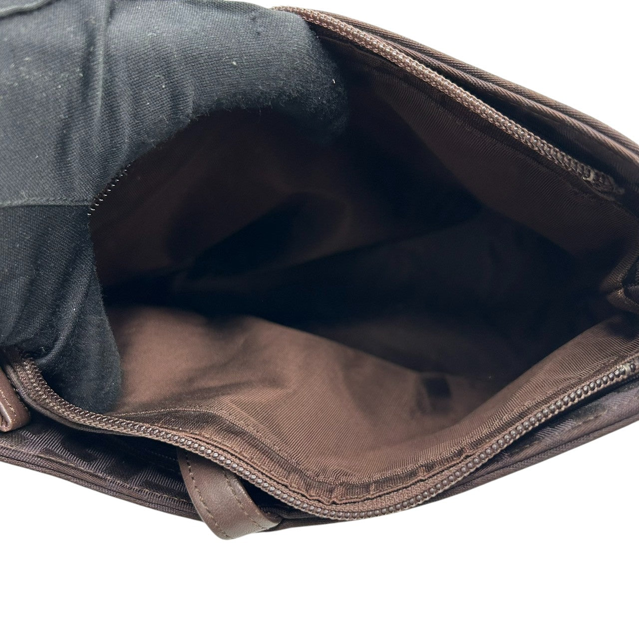 美品 ソニアリキエル SONIA RYKIEL ハンドバッグ ショルダーバッグ ワンショルダー ナイロン ジャガード ロゴ総柄 SR金具 ブラウン こげ茶 ダークブラウン 軽量 コンパクト レディース 鞄 カバン 肩掛け 上品 エレガント s56