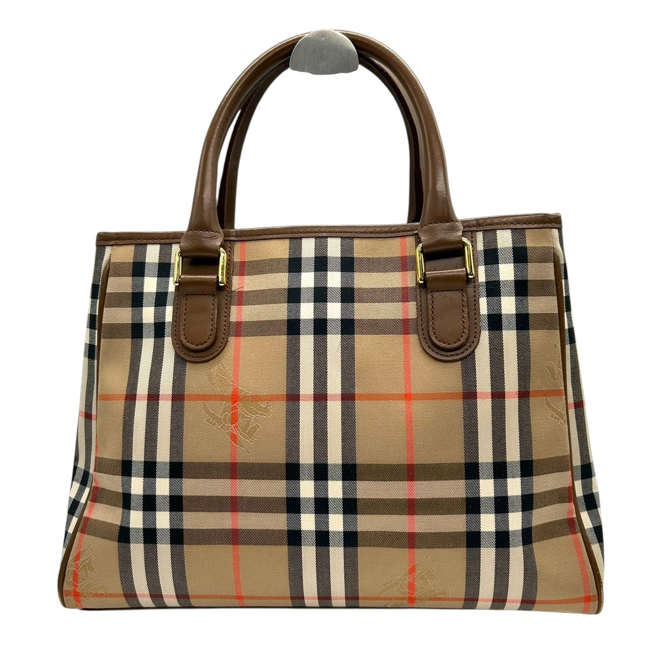 美品 バーバリー BURBERRY ノバチェック シャドーホース トートバッグ ハンドバッグ ナイロン レザー 本革 ベージュ 茶 ブラウン ロゴパッチ 自立可 レディース 鞄 カバン 軽量 クラシック エレガント 上品 通勤 通学 お出かけ オールド s56
