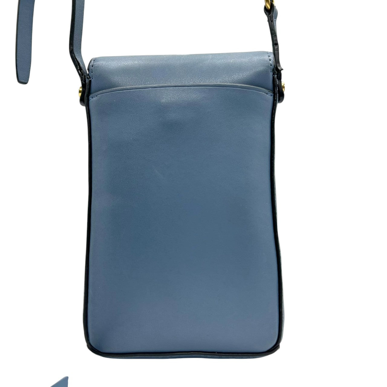 美品 トリーバーチ TORY BURCH ミラー Miller フォンクロスボディ スマホショルダー バッグ ポーチ レザー 本革 ブルー 水色 デカロゴ 斜め掛け ポシェット ミニバッグ サコッシュ レディース 鞄 カバン 軽量 コンパクト s34