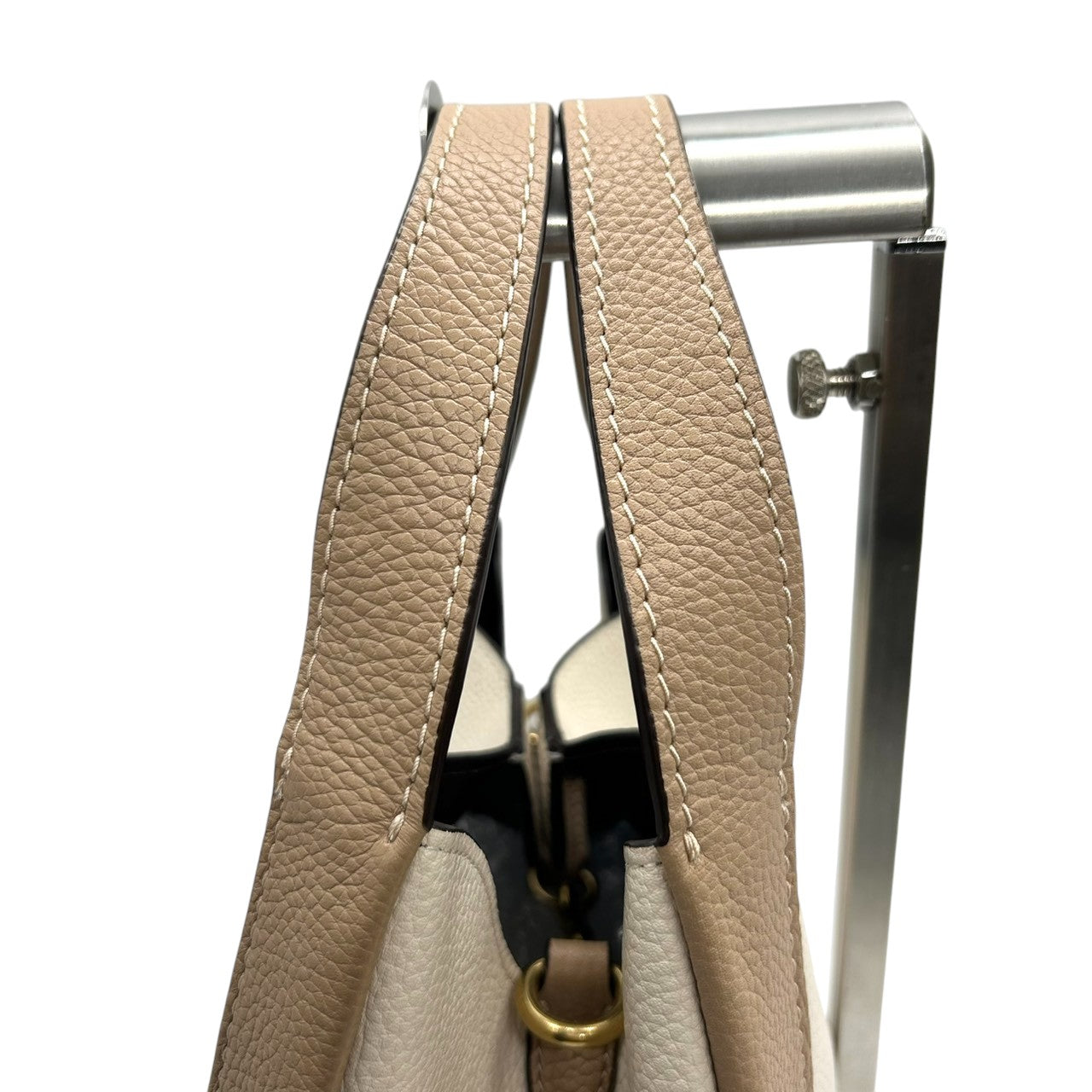 美品 コーチ COACH トループ 88151 トートバッグ ハンドバッグ ショルダーバッグ 2WAY 斜め掛け可 レザー 本革 ホワイト 白 ベージュ バイカラー ゴールド金具 レディース 鞄 カバン ミニバッグ コンパクト s61