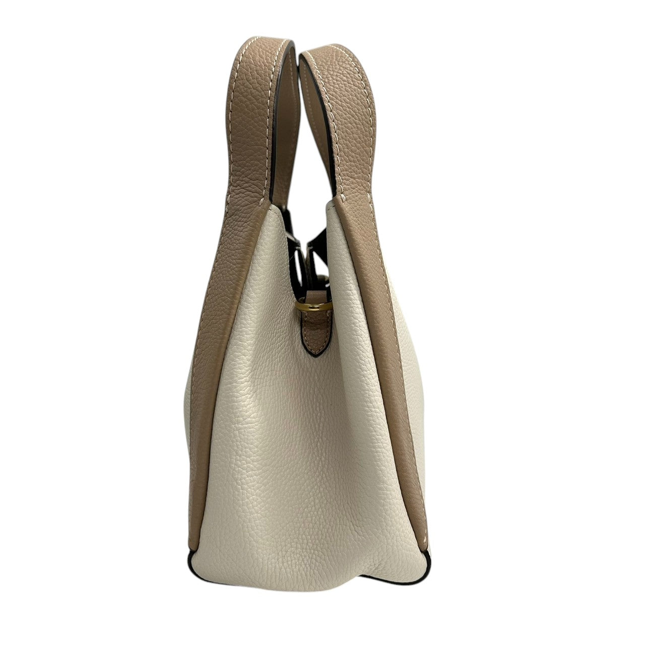 美品 コーチ COACH トループ 88151 トートバッグ ハンドバッグ ショルダーバッグ 2WAY 斜め掛け可 レザー 本革 ホワイト 白 ベージュ バイカラー ゴールド金具 レディース 鞄 カバン ミニバッグ コンパクト s61