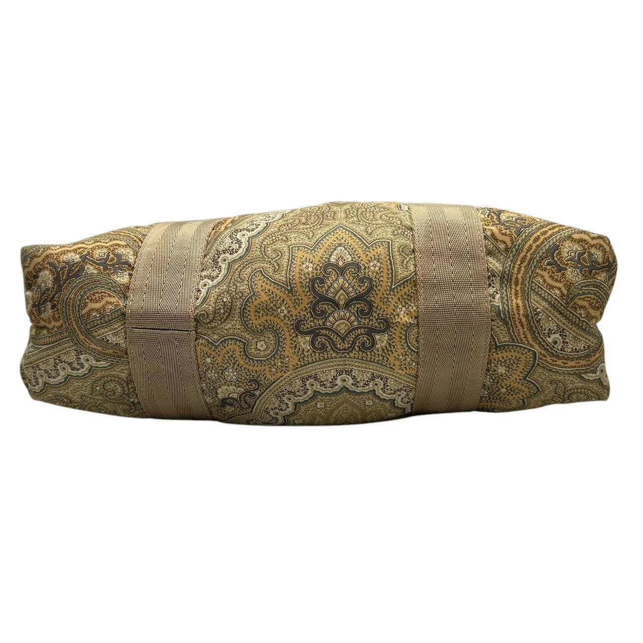 美品 エトロ ETRO トートバッグ ハンドバッグ ペイズリー柄 総柄 ナイロン ベージュ ブラウン マルチカラー ロゴパッチ Profumi レディース ビンテージ クラシック レトロ カジュアル エレガント 手提げ サブバッグ 和装 鞄 カバン s94
