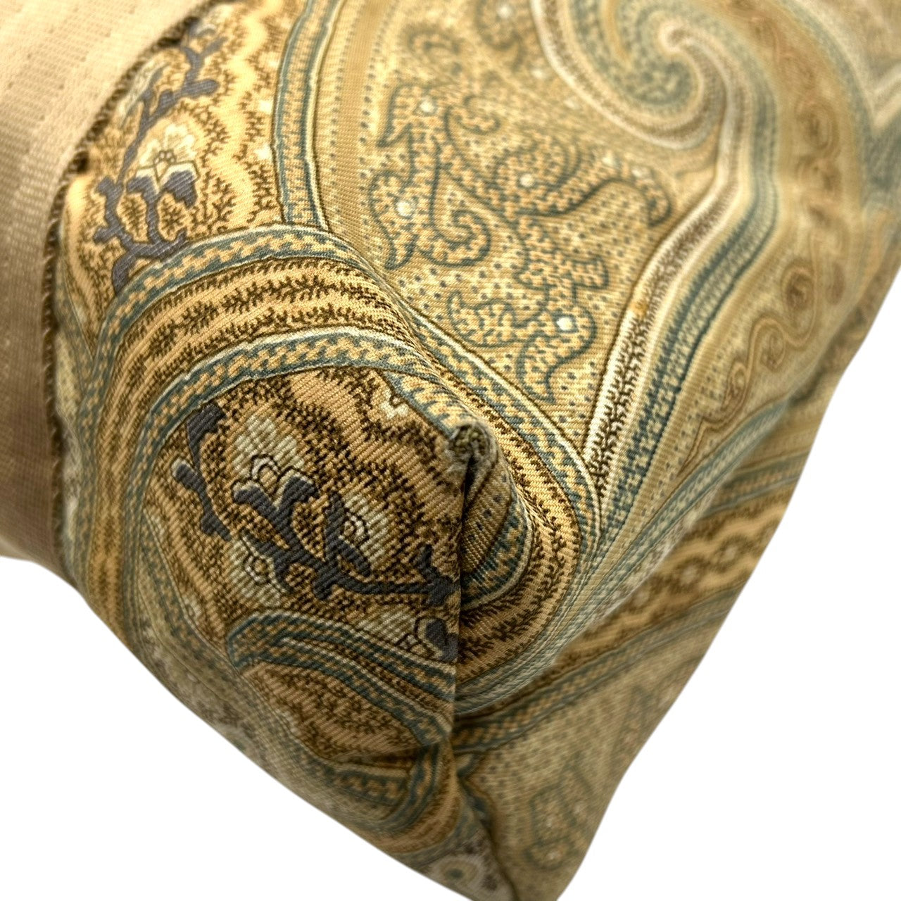 美品 エトロ ETRO トートバッグ ハンドバッグ ペイズリー柄 総柄 ナイロン ベージュ ブラウン マルチカラー ロゴパッチ Profumi レディース ビンテージ クラシック レトロ カジュアル エレガント 手提げ サブバッグ 和装 鞄 カバン s94