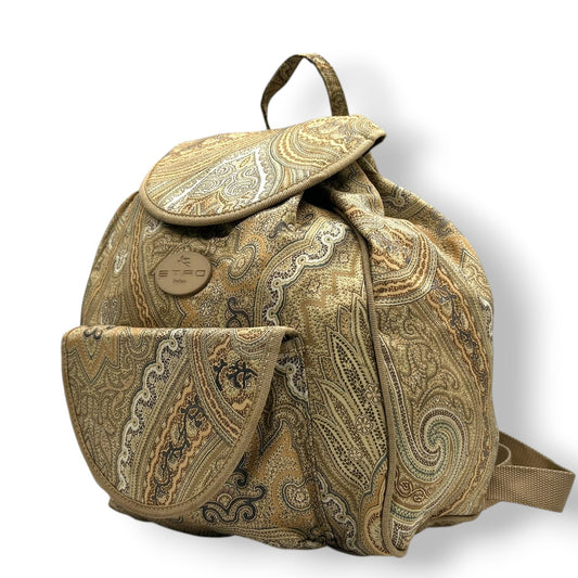 未使用級 美品 エトロ ETRO トートバッグ ハンドバッグ ペイズリー Profumi ナイロン レザー 本革 軽量 イタリア製 グリーン 黄緑 マルチカラー レディース カバン 鞄 ビンテージ クラシック レトロ エレガント 自立可 s94