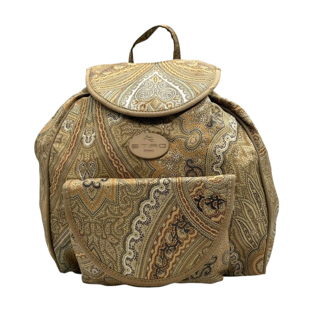 未使用級 美品 エトロ ETRO トートバッグ ハンドバッグ ペイズリー Profumi ナイロン レザー 本革 軽量 イタリア製 グリーン 黄緑 マルチカラー レディース カバン 鞄 ビンテージ クラシック レトロ エレガント 自立可 s94