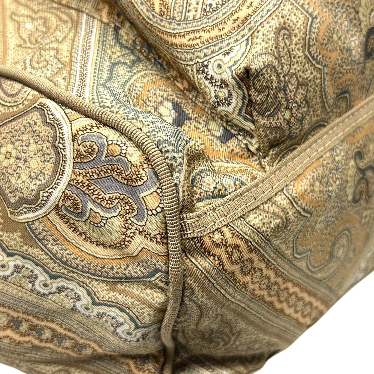 未使用級 美品 エトロ ETRO トートバッグ ハンドバッグ ペイズリー Profumi ナイロン レザー 本革 軽量 イタリア製 グリーン 黄緑 マルチカラー レディース カバン 鞄 ビンテージ クラシック レトロ エレガント 自立可 s94