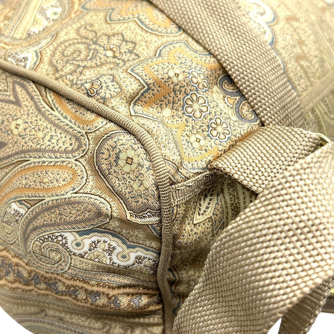 未使用級 美品 エトロ ETRO トートバッグ ハンドバッグ ペイズリー Profumi ナイロン レザー 本革 軽量 イタリア製 グリーン 黄緑 マルチカラー レディース カバン 鞄 ビンテージ クラシック レトロ エレガント 自立可 s94