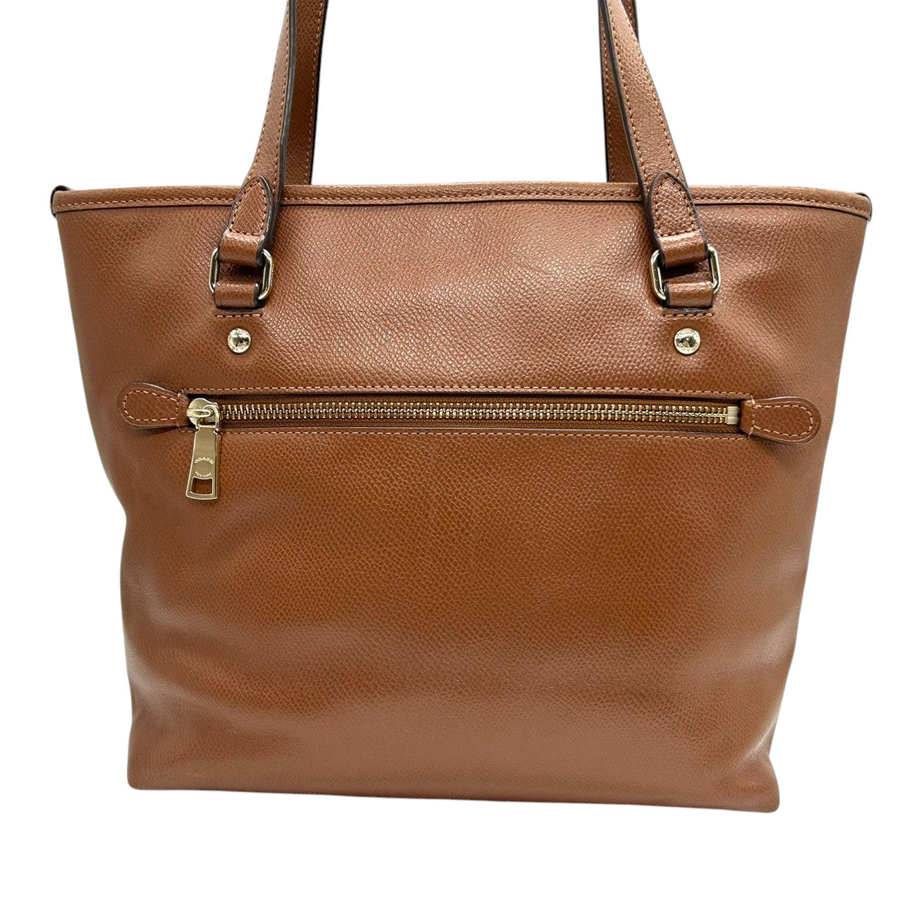 コーチ COACH トートバッグ ハンドバッグ F36632 クロスグレイン レザー 本革 ブラウン サドル 茶色 肩掛け ワンショルダー ロゴチャーム ジップトップ レディース デイリー カジュアル 通勤 通学 お出かけ 鞄 カバン s86