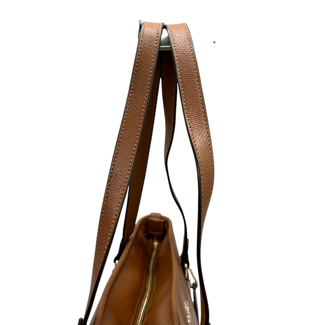 コーチ COACH トートバッグ ハンドバッグ F36632 クロスグレイン レザー 本革 ブラウン サドル 茶色 肩掛け ワンショルダー ロゴチャーム ジップトップ レディース デイリー カジュアル 通勤 通学 お出かけ 鞄 カバン s86