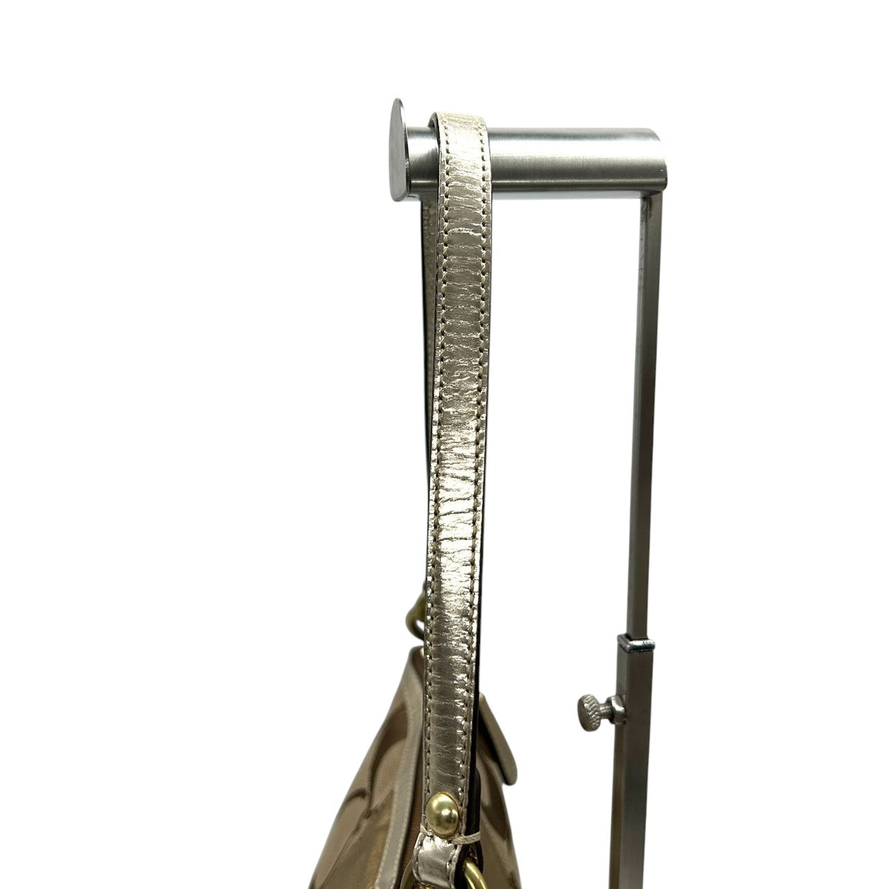 コーチ COACH ショルダーバッグ ハンドバッグ 2WAY シグネチャー F13278 キャンバス レザー ベージュ ゴールド ラメ ストライプ パーカー 斜め掛け ワンショルダー 肩掛け クロスボディ レディース 鞄 カバン カジュアル s86