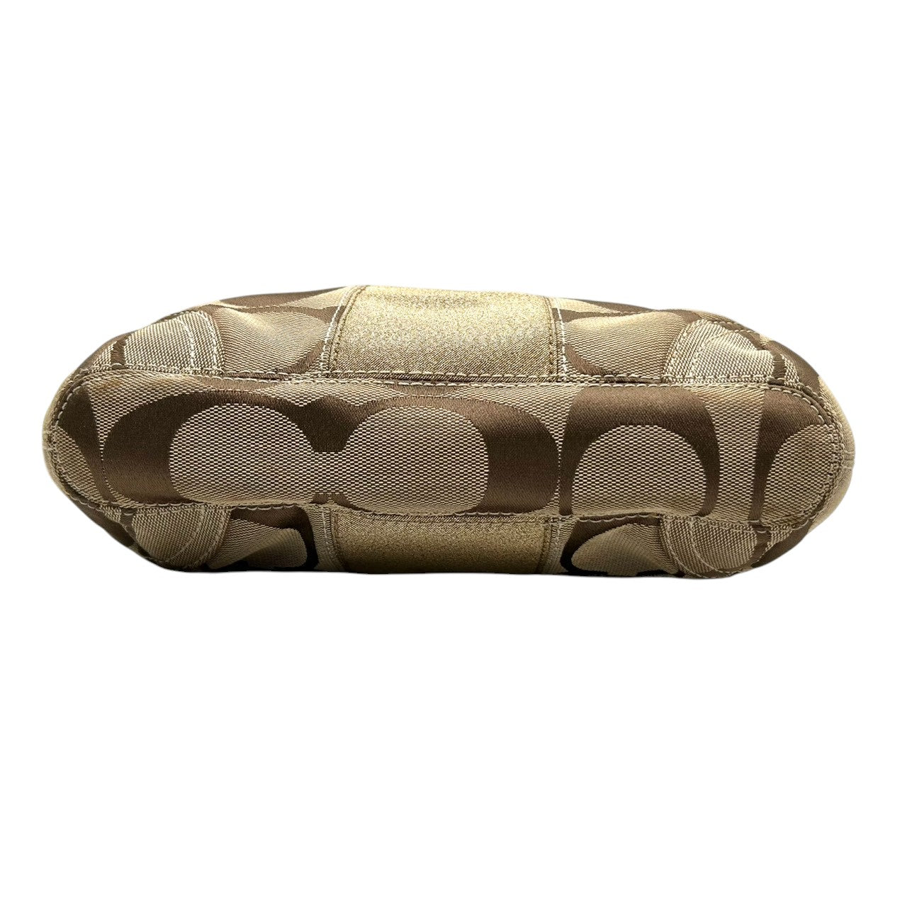 コーチ COACH ショルダーバッグ ハンドバッグ 2WAY シグネチャー F13278 キャンバス レザー ベージュ ゴールド ラメ ストライプ パーカー 斜め掛け ワンショルダー 肩掛け クロスボディ レディース 鞄 カバン カジュアル s86