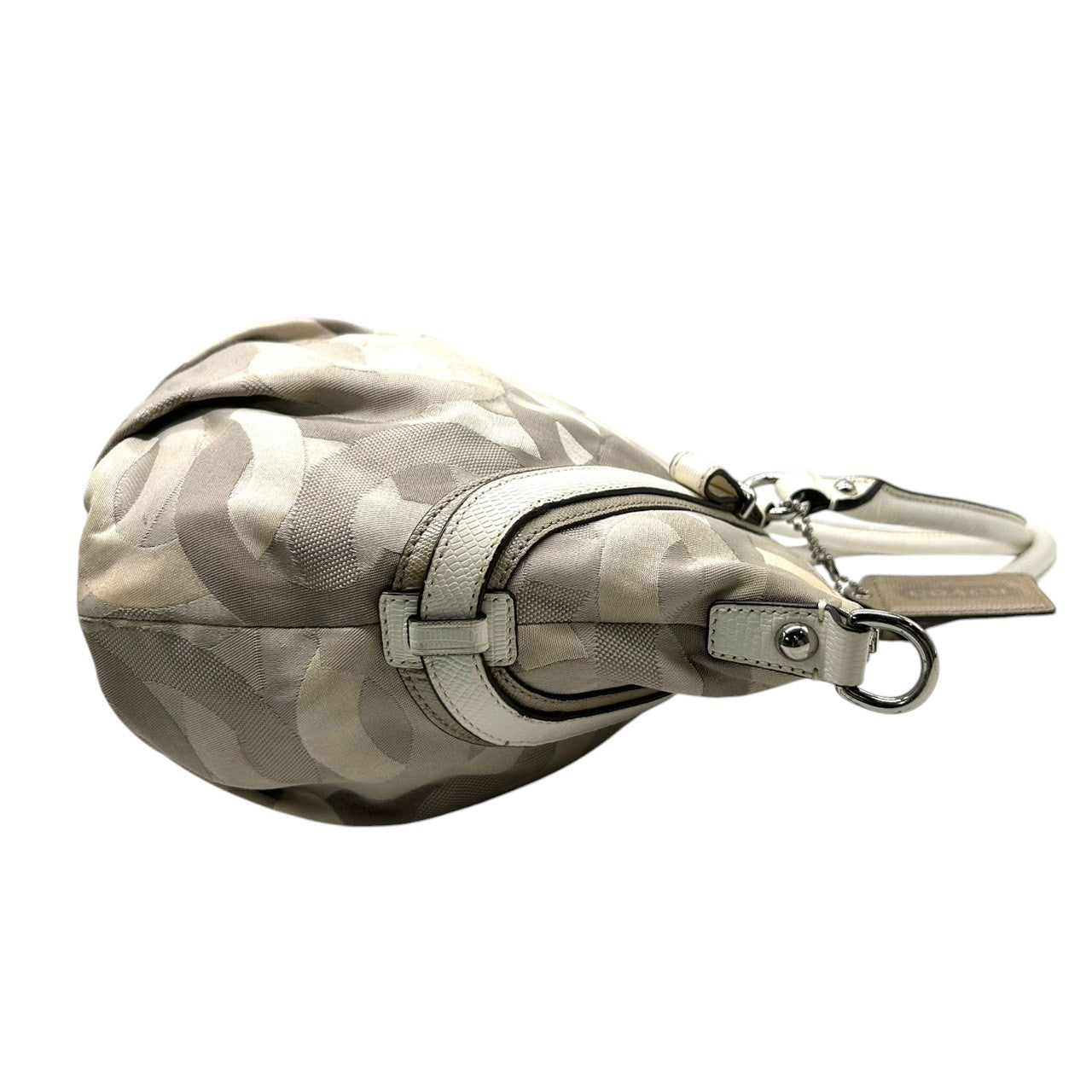 コーチ COACH マディソン オプアート ソフィア 2WAY ショルダーバッグ ハンドバッグ 16902 キャンバス 型押しレザー 本革 ホワイト グレー 斜め掛け ワンショルダー 肩掛け レディース 鞄 カバン カジュアル エレガント 通勤 通学 s86