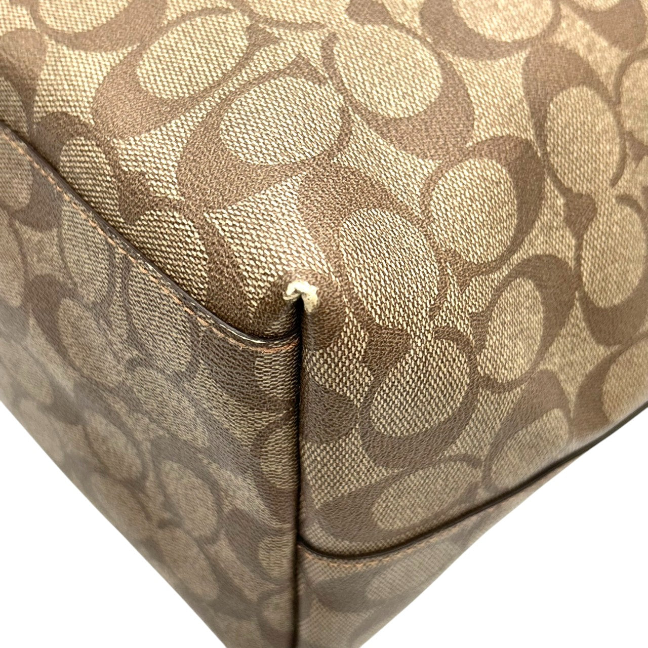 コーチ COACH シグネチャー シティ トートバッグ ハンドバッグ F36126 PVC レザー 本革 ブラウン カーキ サドル 茶色 A4収納可 大容量 肩掛け 軽量 レディース マザーズバッグ 通勤 通学 ビジネス ゴールド金具 エレガント 定番 s84