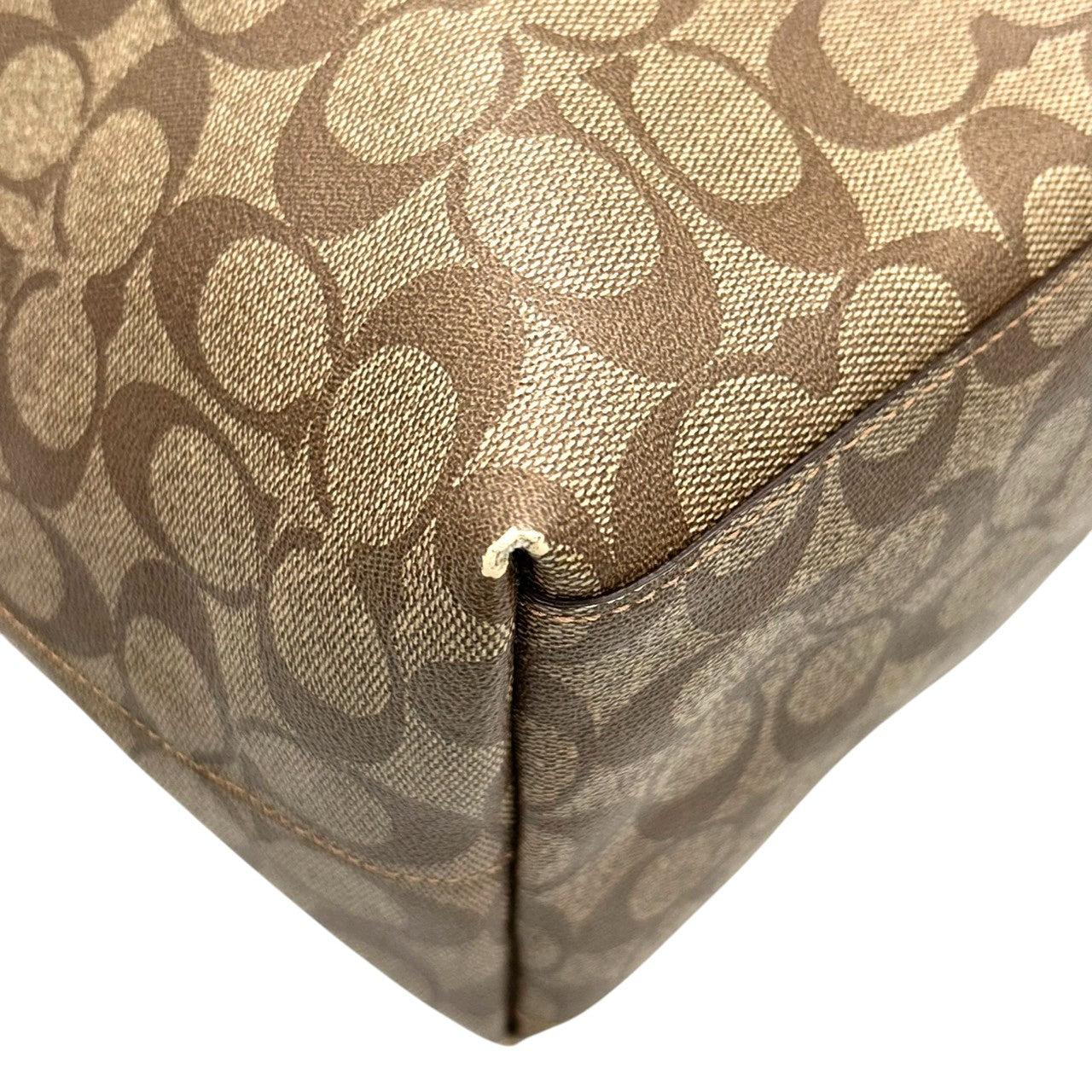 コーチ COACH シグネチャー シティ トートバッグ ハンドバッグ F36126 PVC レザー 本革 ブラウン カーキ サドル 茶色 A4収納可 大容量 肩掛け 軽量 レディース マザーズバッグ 通勤 通学 ビジネス ゴールド金具 エレガント 定番 s84