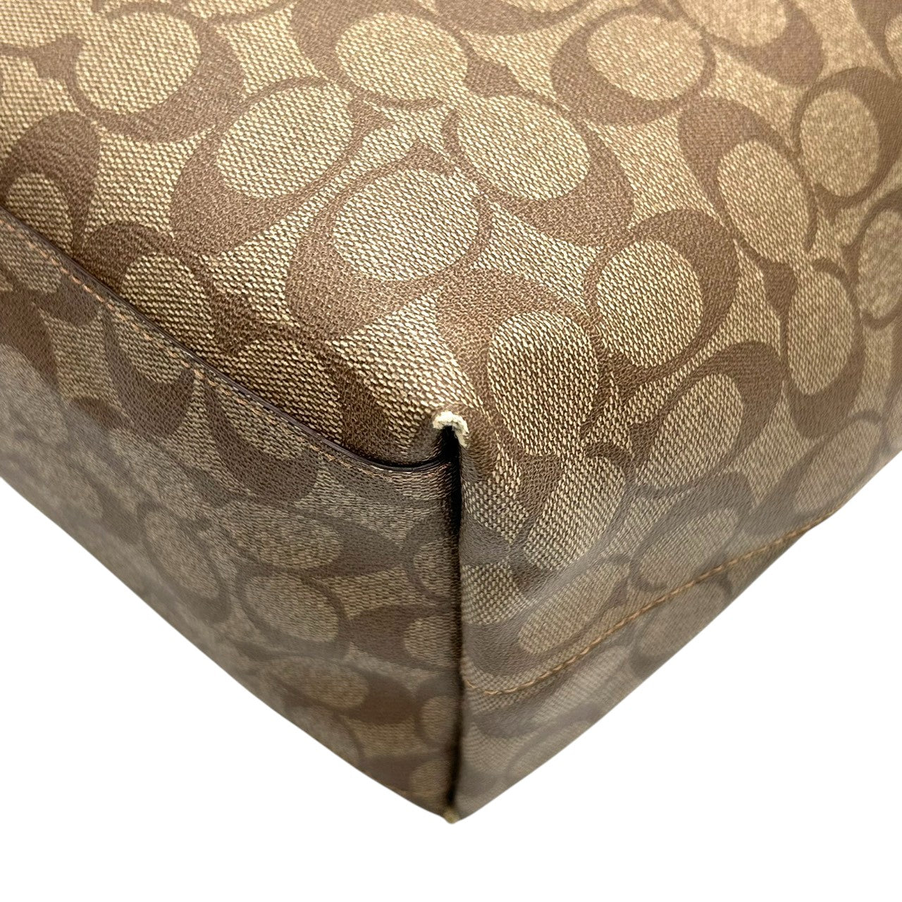 コーチ COACH シグネチャー シティ トートバッグ ハンドバッグ F36126 PVC レザー 本革 ブラウン カーキ サドル 茶色 A4収納可 大容量 肩掛け 軽量 レディース マザーズバッグ 通勤 通学 ビジネス ゴールド金具 エレガント 定番 s84