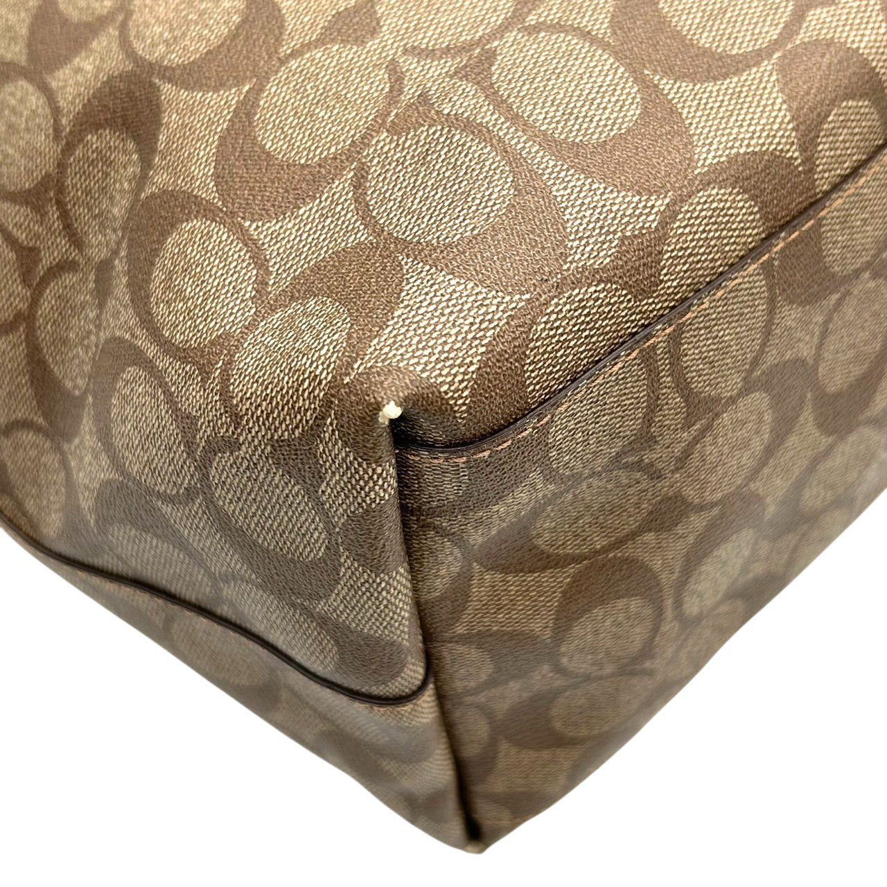 コーチ COACH シグネチャー シティ トートバッグ ハンドバッグ F36126 PVC レザー 本革 ブラウン カーキ サドル 茶色 A4収納可 大容量 肩掛け 軽量 レディース マザーズバッグ 通勤 通学 ビジネス ゴールド金具 エレガント 定番 s84