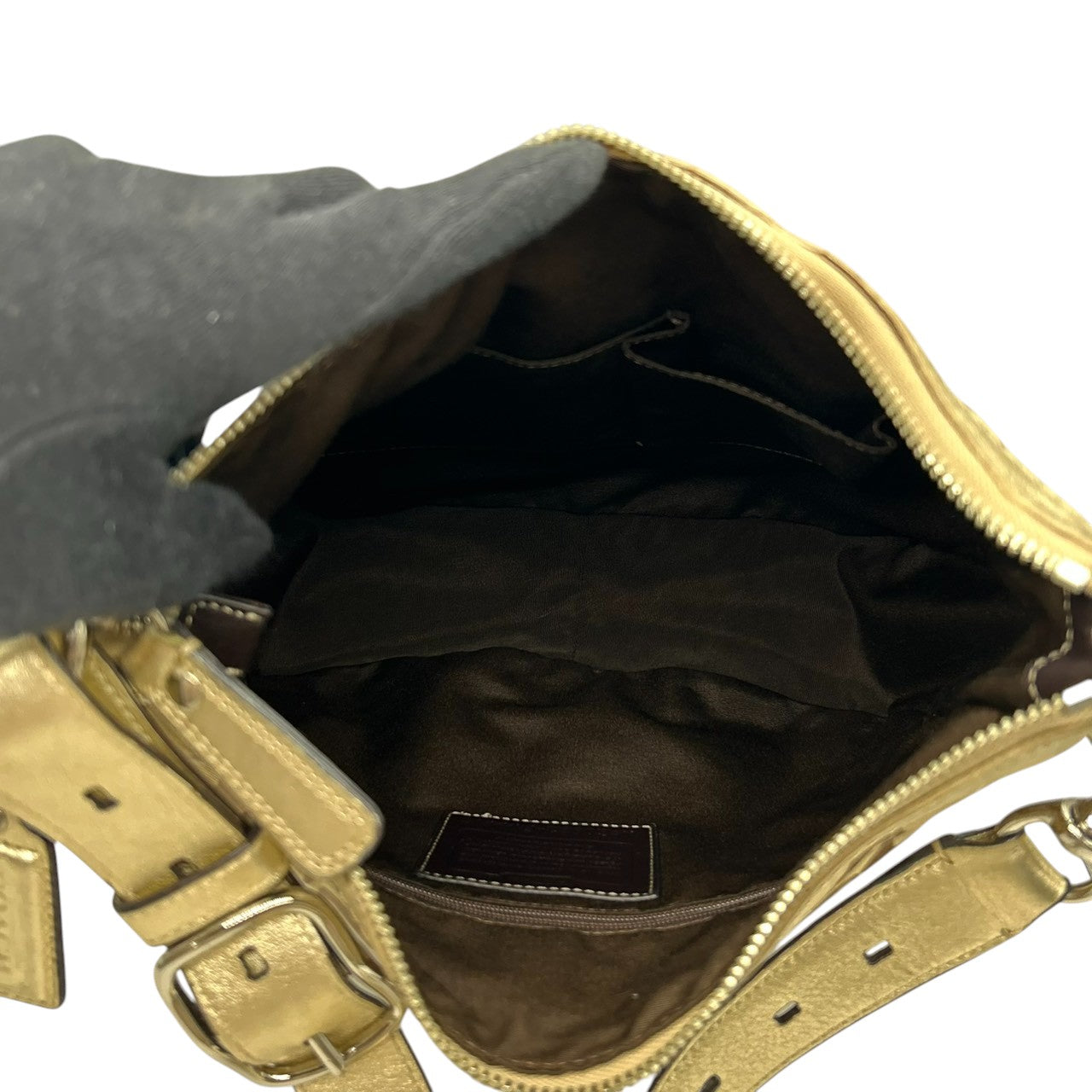 コーチ COACH ショルダーバッグ ハンドバッグ 2WAY シグネチャー F14446 キャンバス レザー 本革 ベージュ ゴールド 斜め掛け ワンショルダー 肩掛け ベルトデザイン レディース 鞄 カバン カジュアル デイリーユース 多機能 s84