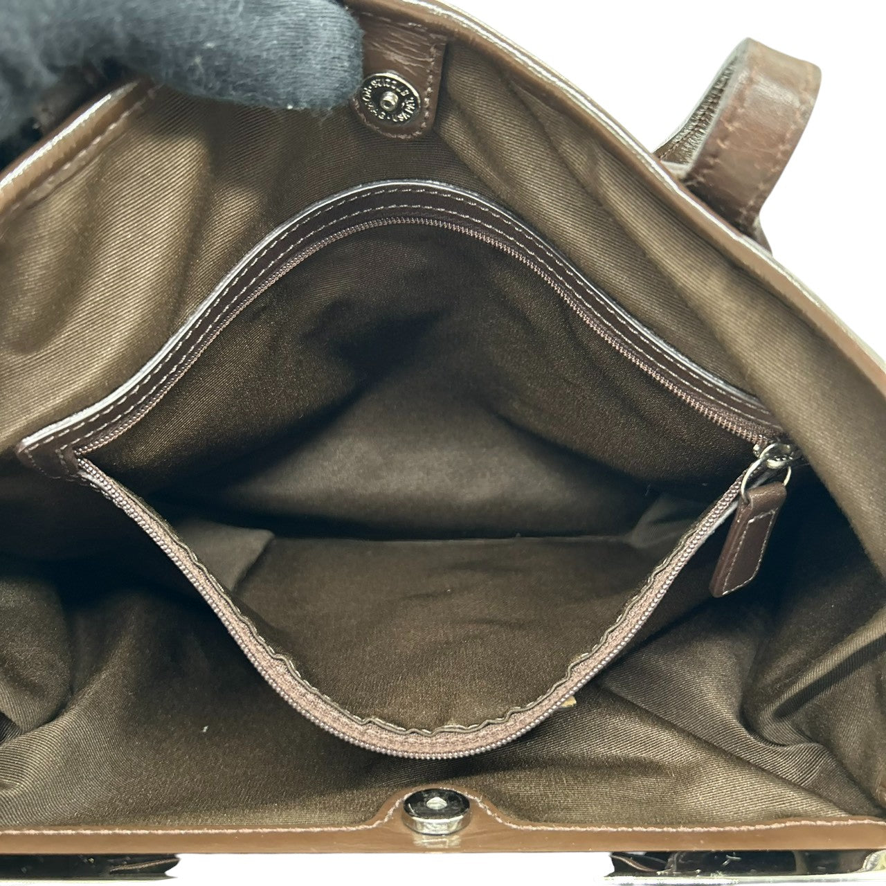 コーチ COACH パーカー シグネチャー トートバッグ ハンドバッグ キャリーオール F13533 キャンバス レザー 本革 ベージュ ブラウン 茶色 ガマ口 キスロック 3室構造 肩掛け ワンショルダー レディース 鞄 カバン 通勤 カジュアル s81