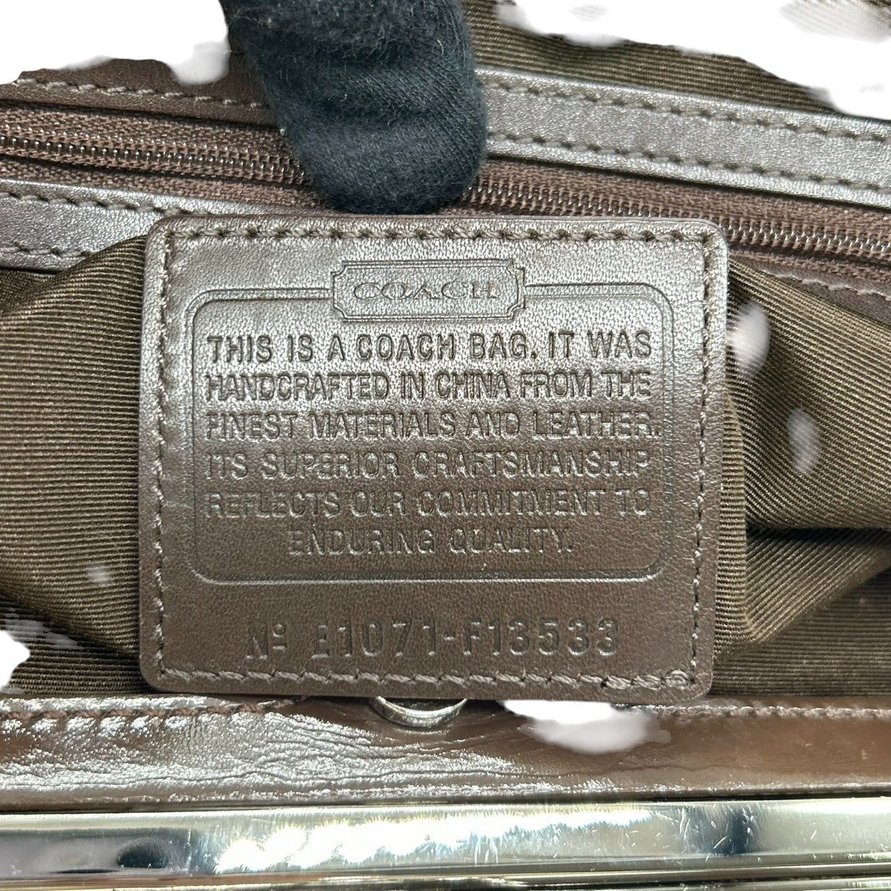 コーチ COACH パーカー シグネチャー トートバッグ ハンドバッグ キャリーオール F13533 キャンバス レザー 本革 ベージュ ブラウン 茶色 ガマ口 キスロック 3室構造 肩掛け ワンショルダー レディース 鞄 カバン 通勤 カジュアル s81