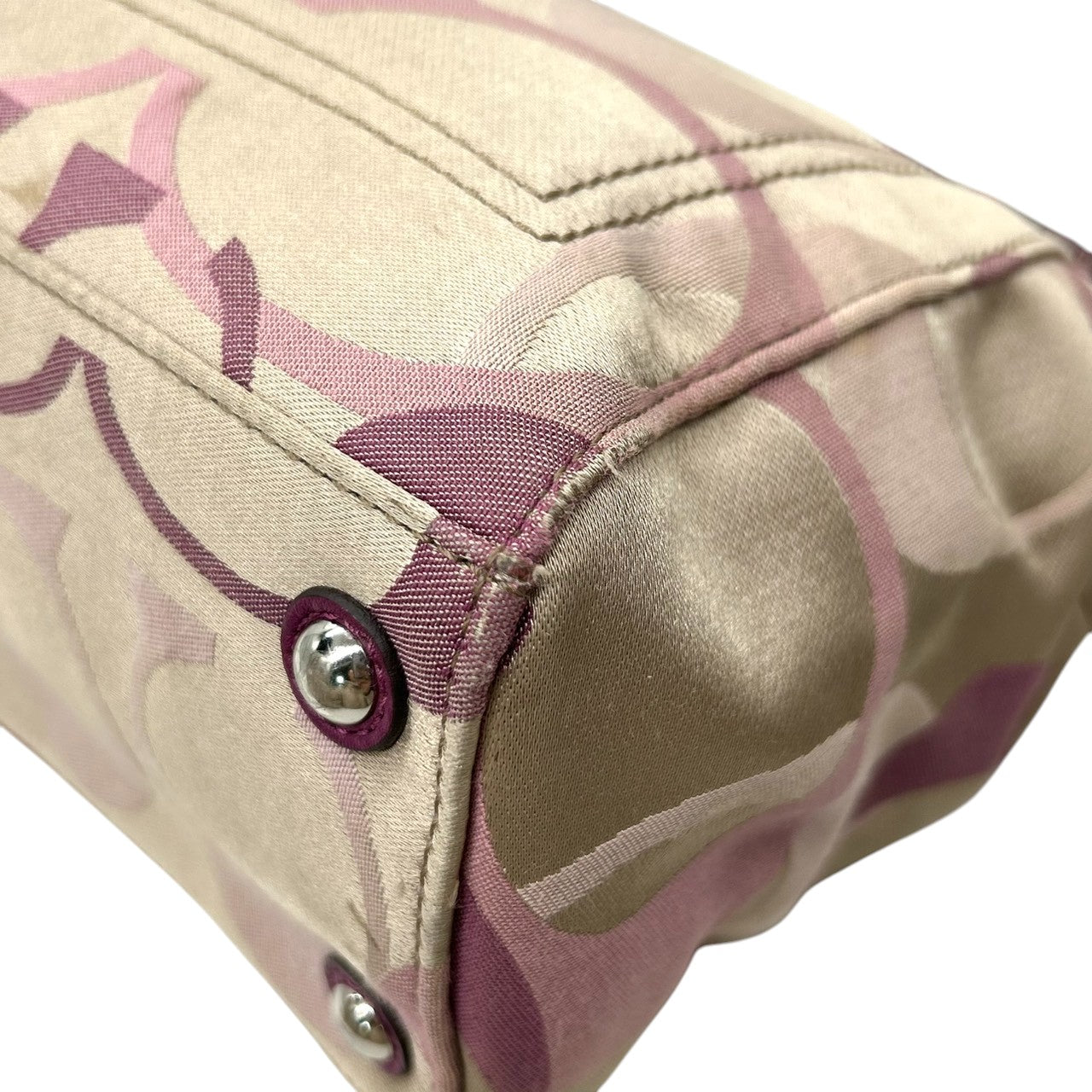 コーチ COACH ペネロピ オプティック シグネチャー トートバッグ ハンドバッグ F17140 サテンキャンバス パテントレザー パープル ボルドー ターンロック チェーンハンドル レディース 肩掛け 軽量 鞄 カバン カジュアル デイリーユース s81