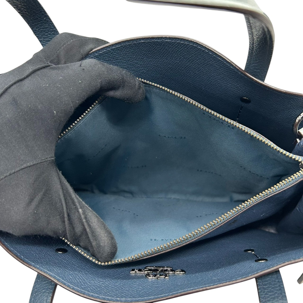 コーチ COACH 2WAY ハンドバッグ ショルダーバッグ 型押しレザー 31740 グレー ブルー 水色 バイカラー 斜め掛け可 クロスボディ 自立可 フォーマル レディース 鞄 カバン 通勤 通学 s95