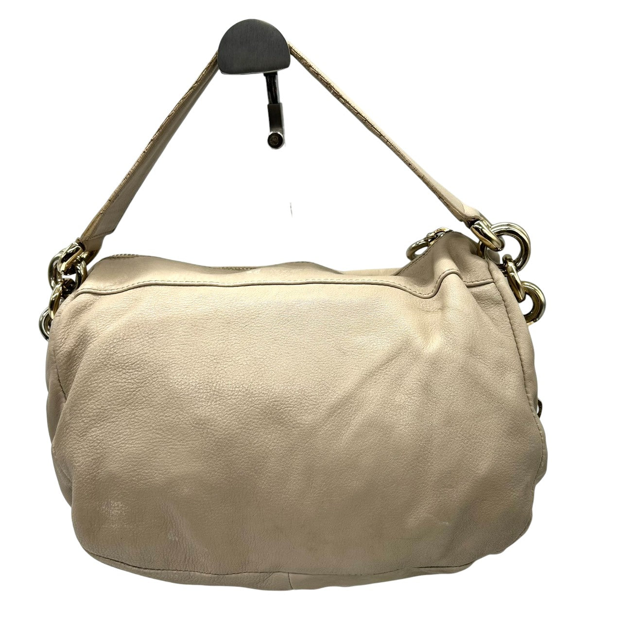 フルラ FURLA ハンドバッグ ミニボストン レザー 本革 ベージュ グレージュ ゴールド金具 チェーン ロゴプレート チャーム付き エレガント クラシック 上品 レディース 鞄 カバン イタリア製 U6